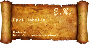 Egri Mabella névjegykártya